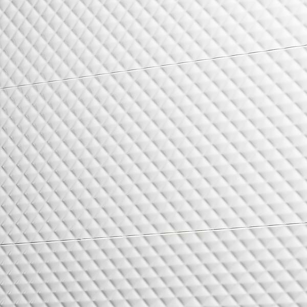Reverb Pillowed White 12x36 3D Glossy Ceramic Tile
