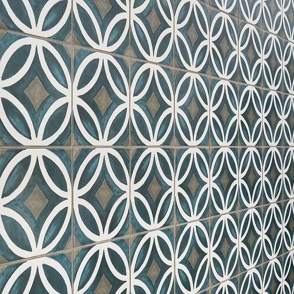 Breeze Nautilus Blue Deco 6x6 Matte Porcelain Tile