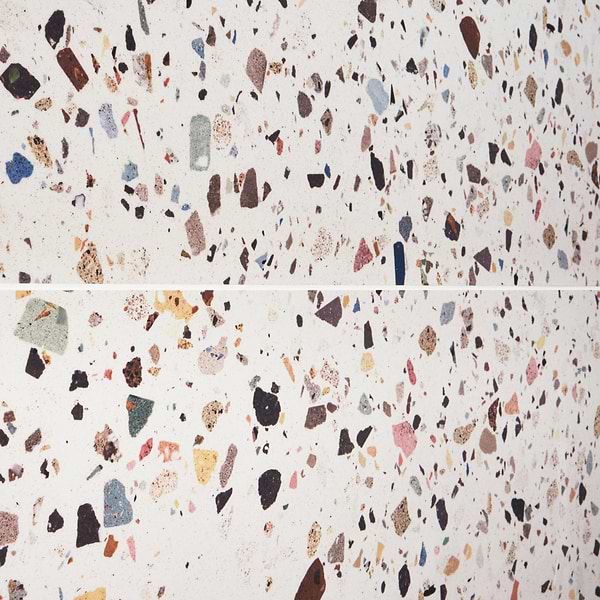 Bejeweled White Multicolor 24x48 Terrazzo Look Polished Porcelain Tile