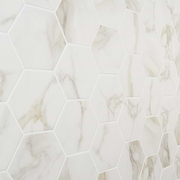 Amalfi Calacatta 6” Hexagon Matte Porcelain Tile