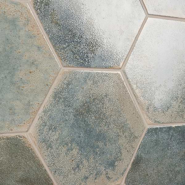Kalay Green 9" Hexagon Polished Porcelain Tile