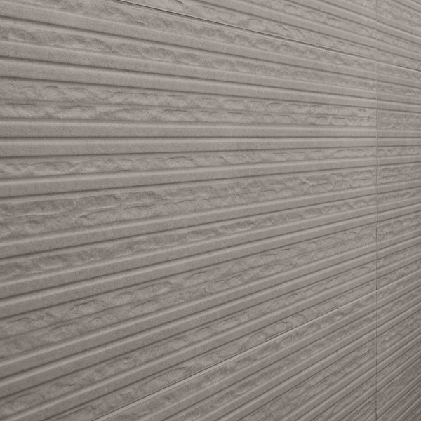 Stoneside Linen Warm Gray Deco 12x36 Textured Matte Ceramic Tile