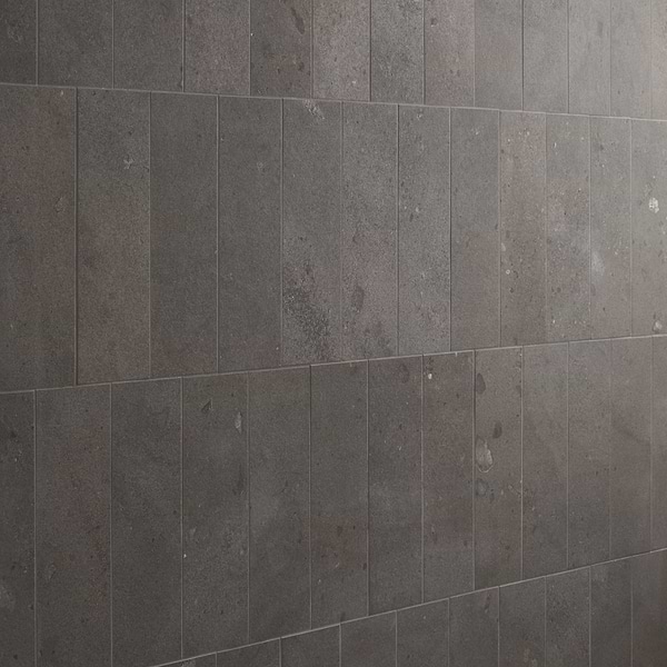 Piccoli Petite Antracite Gray 4x12 Terrazzo Look Matte Porcelain Tile