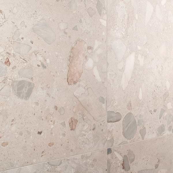 Piccoli Grande Sand Beige 36x36 Terrazzo Look Semi-Polished Porcelain Tile