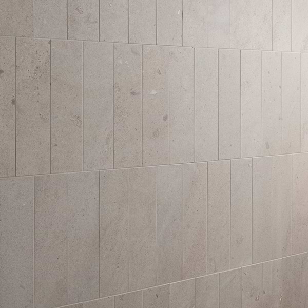 Piccoli Petite Warm Gray 4x12 Terrazzo Look Matte Porcelain Tile