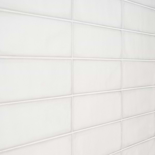 Stacy Garcia ArtBlock Bianco White 4x16 Matte Porcelain Tile