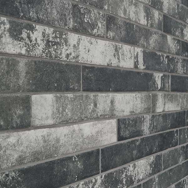 English Brick Dark Gray 2x18 Matte Porcelain Tile