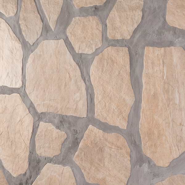 Pathstone Beige Textured Matte Porcelain Flagstone Tile