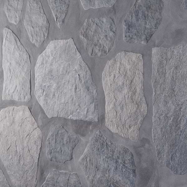 Pathstone Grafito Gray Textured Matte Porcelain Flagstone Tile