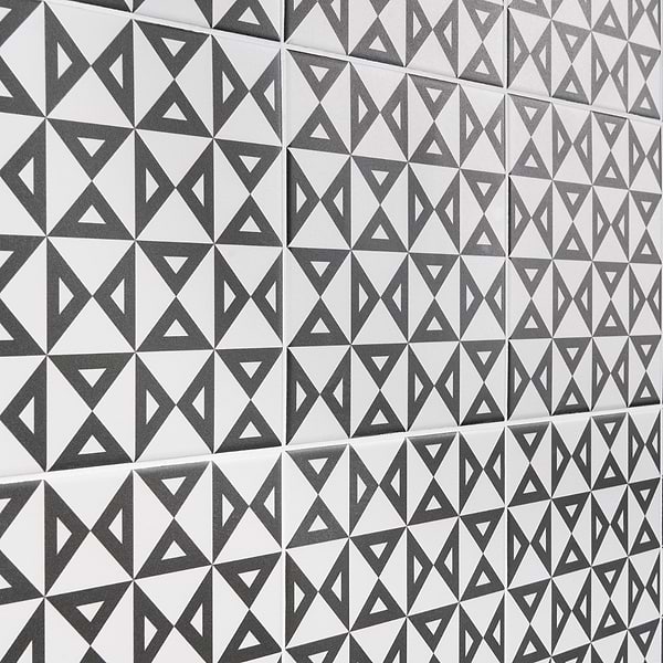 B2W Angle Positive 8x8 Matte Porcelain Tile