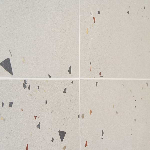 Kobe Cement Ice White 24x48 Terrazzo Look Matte Porcelain Tile