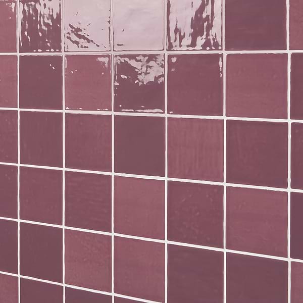 Mulberry Purple 4x4 Zellige Glossy Ceramic Tile
