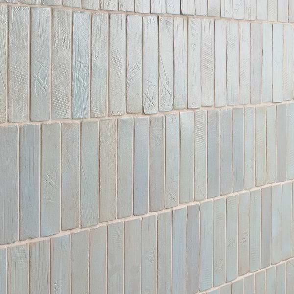 Impress Azur Blue 2x10 Handmade Matte Terracotta Tile