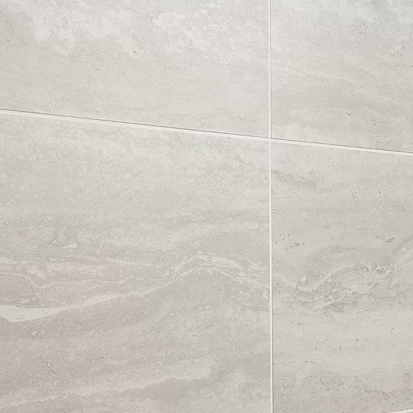 Basic Travertine Cotton White 12x24 Matte Porcelain Tile