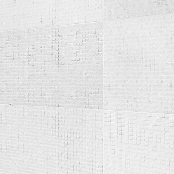 Rakestone Carved Cube Bianco Ice White 12x24 3D Honed Marble Tile