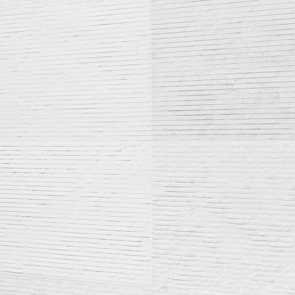 Rakestone Carved Split Bianco Ice White 12x24 Textured Honed Marble Tile