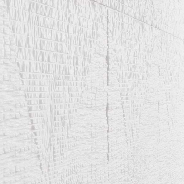 Bansu Carved White Thassos 16x16 Textured Honed Marble Tile