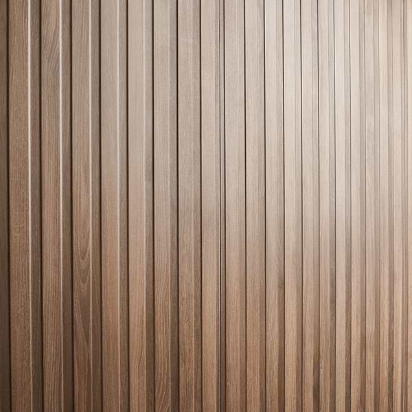 Nobu Ribbon Roble Brown 24x48 Wood Look Matte Fluted Porcelain Tile