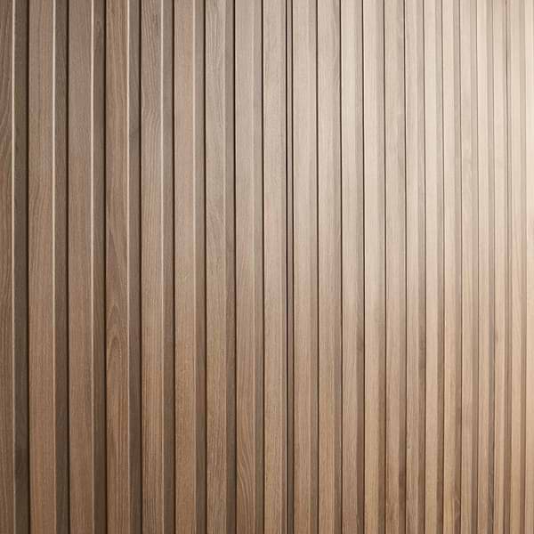 Nobu Ribbon Tan Brown 24x48 Wood Look Matte Fluted Porcelain Tile