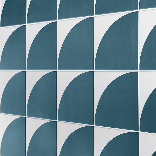 Stacy Garcia Maddox Deco Teal Blue 8x8 Matte Porcelain Tile