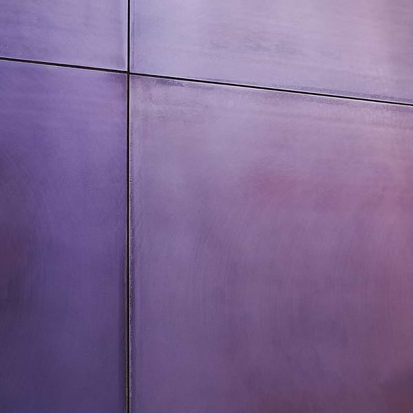 Amulet Mist Aubergine 18x36 Purple Metal Laminated Porcelain Tile