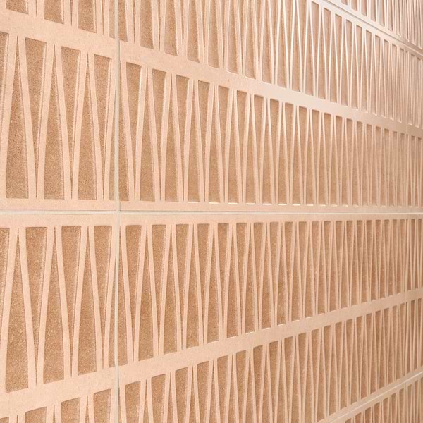 Terramay Deco Terracotta 12x36 3D Mixed Finish Ceramic Tile