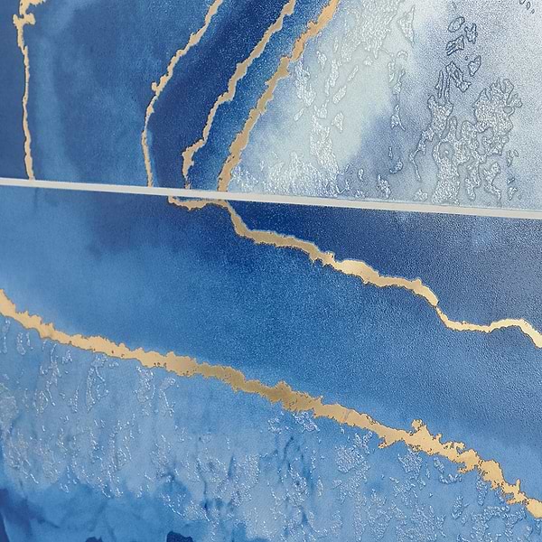 Agate Art Azul Blue 24x48 Artisan Decor Polished Porcelain Tile