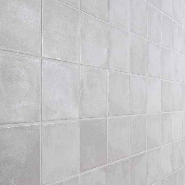 Paula Purroy Talia Cotton White 5x5 Matte Ceramic Tile