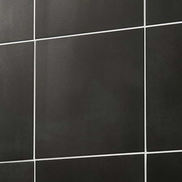 Art Geo by Elizabeth Sutton Charcoal Black 8x8 Matte Porcelain Tile