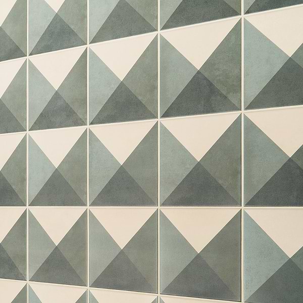 Art Geo by Elizabeth Sutton Deco Meadow Green 8x8 Matte Porcelain Tile