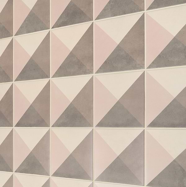 Art Geo by Elizabeth Sutton Deco Mist Gray 8x8 Matte Porcelain Tile