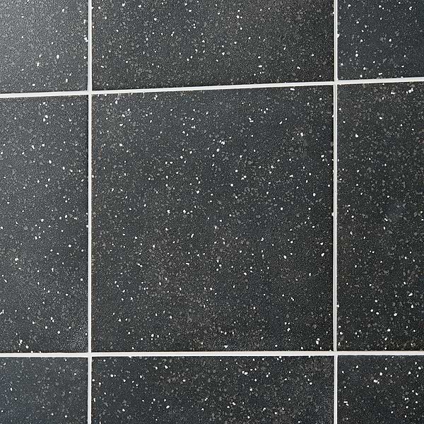 Art Geo by Elizabeth Sutton Terrazzo Charcoal Black 8x8 Matte Porcelain Tile