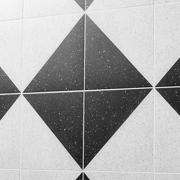 Art Geo Terrazzo Dos Charcoal Black by Elizabeth Sutton 8x8 Matte Porcelain Tile: Pattern 2