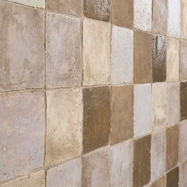 Opera Terracotta by Paula Purroy Dune 6x6 Square Matte and Iridescent Terracotta Tile