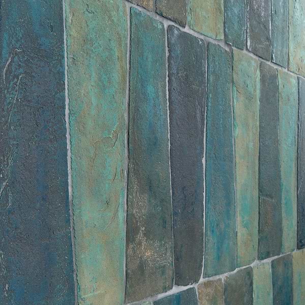 Opera Terracotta by Paula Purroy Lagoon 6x18 Trapezoid Matte Terracotta Tile