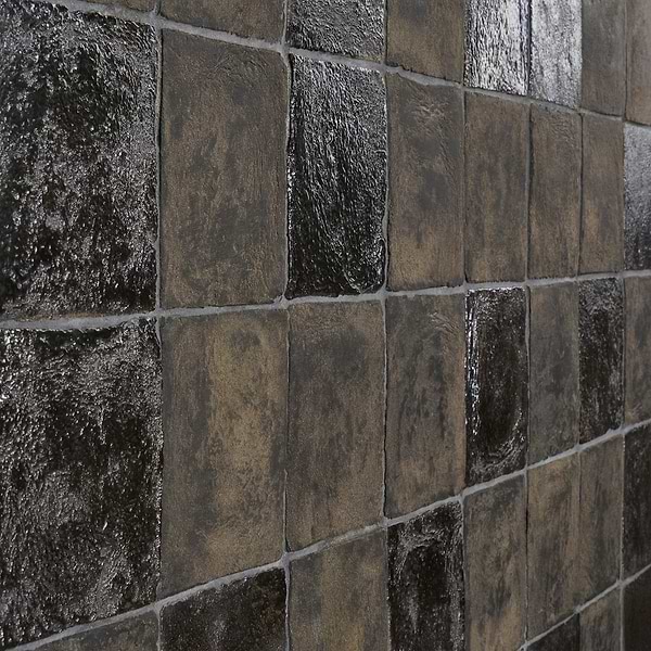Opera Terracotta by Paula Purroy Volcano 6x6 Square Matte and Iridescent Terracotta Tile
