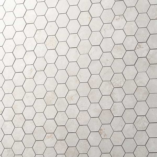 Portrait Ivory 2" Hexagon Matte Porcelain Mosaic Tile