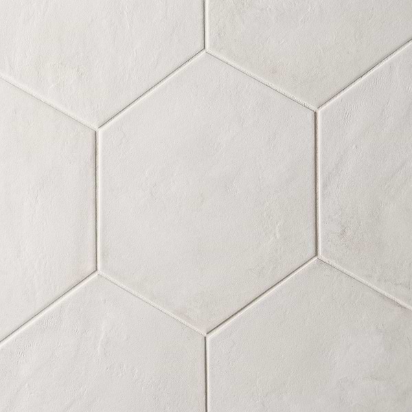 Ava Bianco 8" Hexagon Matte Porcelain Tile