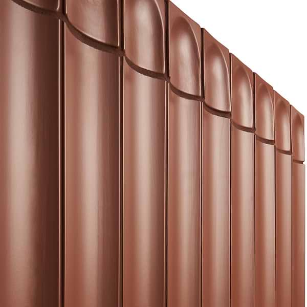 Roller Fluted Column Terracotta 4x4 Handmade Matte Ceramic End Piece