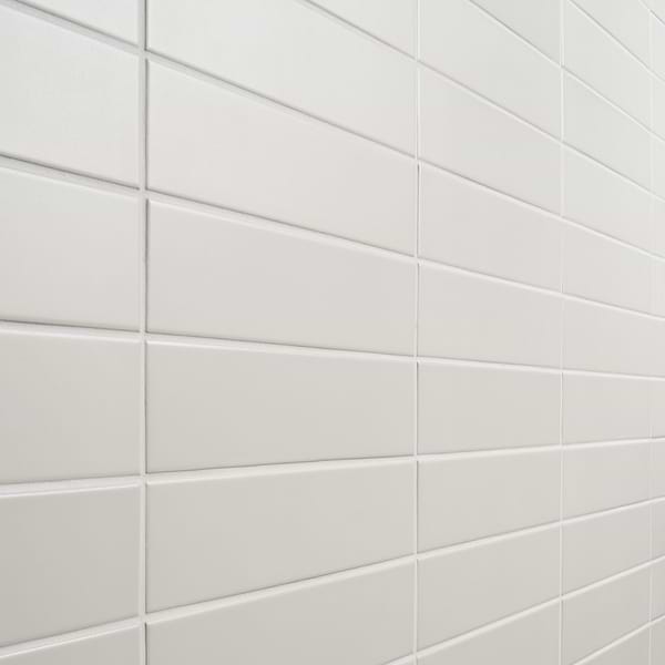 Roller White 3x11 Matte Porcelain Subway Tile