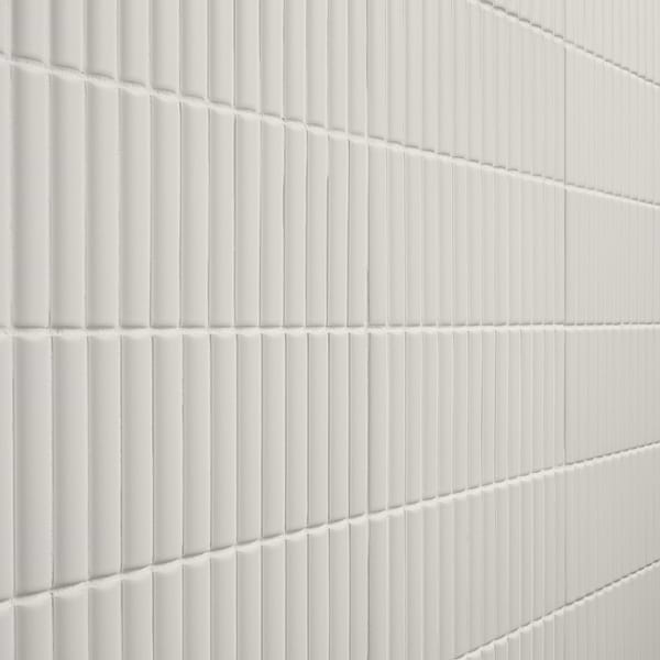 Roller Ribbed White 4x12 3D Matte Fluted Ceramic Tile