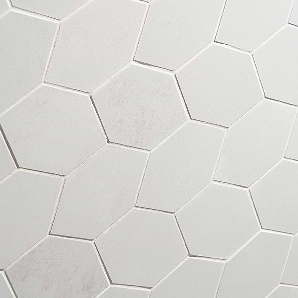 Bond Palladium Light Gray Foliage Matte Porcelain Mosaic Tile