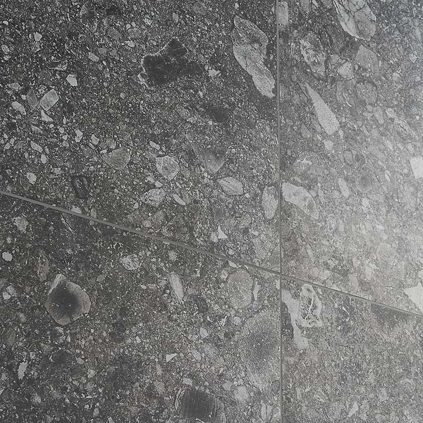 Rizo Charcoal Gray 24x24 Terrazzo Look Matte Porcelain Tile