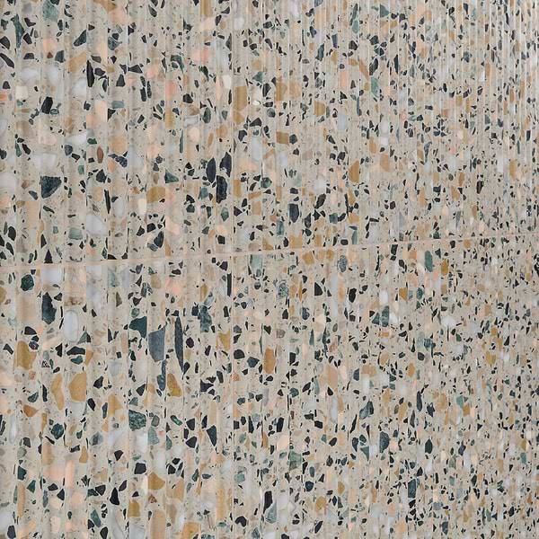 Terrazzo Italy Fluted Cava Terra Beige 12x24 Honed Terrazzo Tile