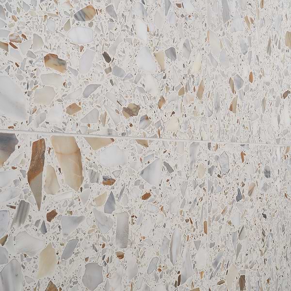 Terrazzo Italy Sacra Calacatta White 24x24 Honed Terrazzo Tile