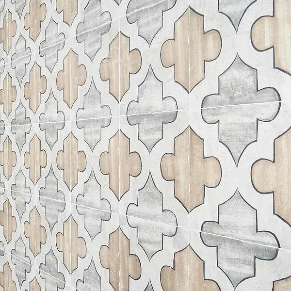 Alesso Deco Picos Beige 8x8 Matte Porcelain Tile