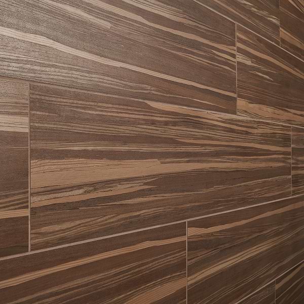 Willow Walnut Brown 8x48 Wood Look Matte Porcelain Tile