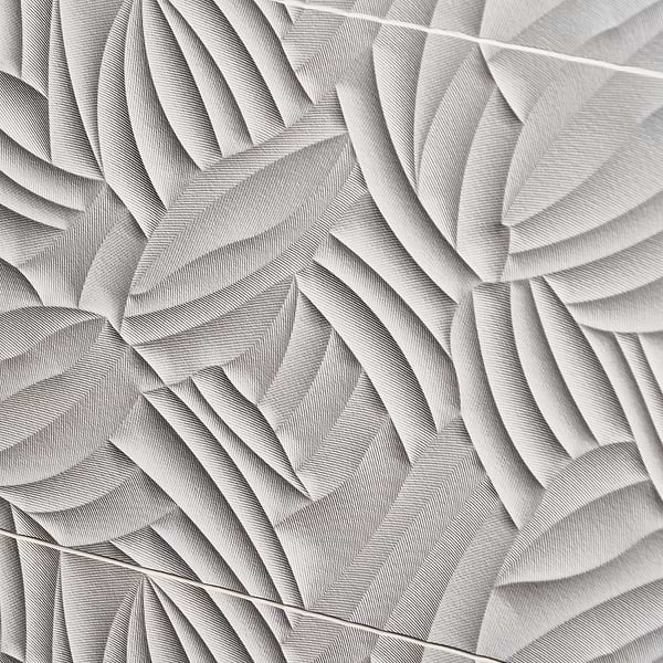 Wonderland 3D Garden White 12x36 Polished Ceramic Tile