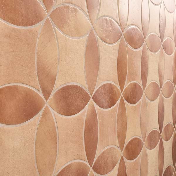 Raval Canyon Terracotta 3x8 Petal and Peach Terracotta 6x6 Kite Matte Porcelain Tile
