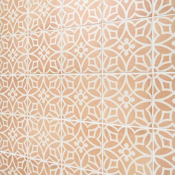 Saltillo Flora Terracotta 9x9 Matte Porcelain Tile